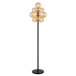 Rav retro gulv lampe glas, Ozan, med brytare