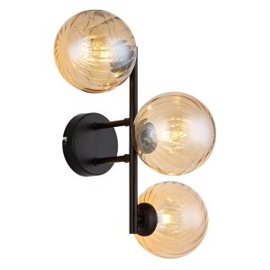 Rav retro væglampe glas, Ozan