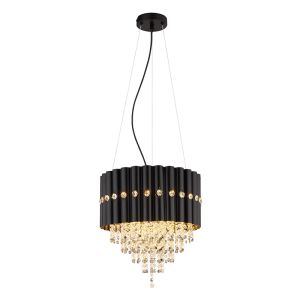 Sort design lysekrone krystal, Moniek