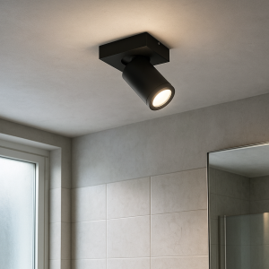 Modern loftspot sort, Kenan, IP44