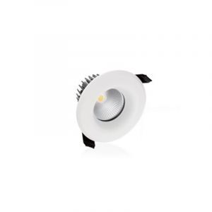 Glas downlight hvid, Rexe, 9W, 3000K LED, IP65