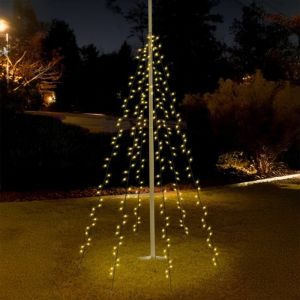 Flagstangsbelysning til udendørs, 120 LED'er, 6 tråde á 2m