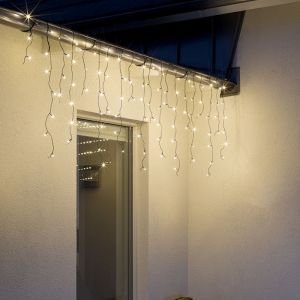 9 meter forbindelige istapper lyskæde, 70 cm høj, varm hvid, IP44, Basic