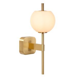 Guld væglampe badeværelse retro, Elda, IP44
