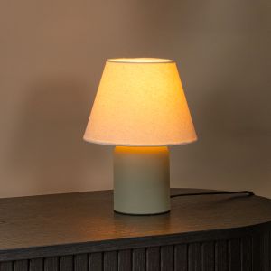 Keramik bordlampe grøn, Macia, med brytare