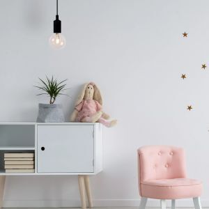 Sort pendler lampe modern, Fix