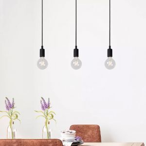 Sort pendler lampe modern, Fix