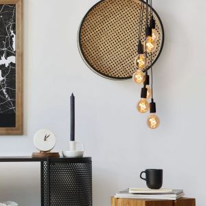 Sort pendler lampe modern, Fix