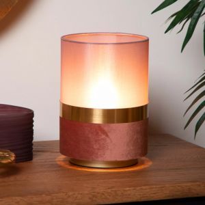 Guld bordlampe retro, Tusse, med brytare