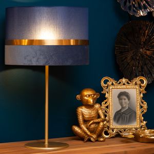 Blå bordlampe retro, Extravaganza Tusse, med brytare