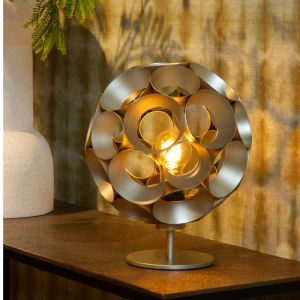 Guld bordlampe modern, Hannelore