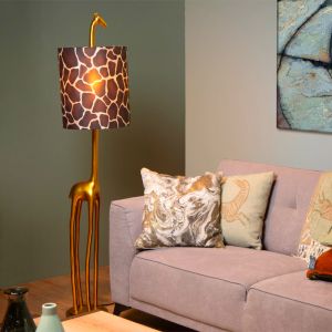 Brun gulv lampe retro, Extravaganza Miss Tall, med brytare