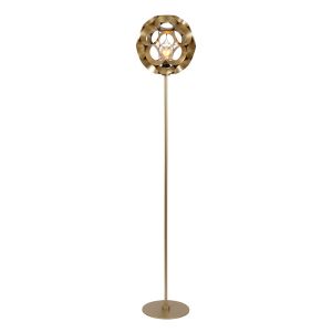 Guld gulv lampe modern, Hannelore