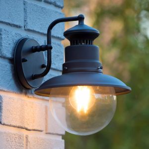 Sort udendørslampe modern, Figo, IP44