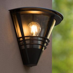 Sort udendørslampe modern, Livia, IP44