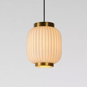Hvid pendler lampe retro, Gosse
