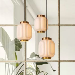 Keramik pendler lampe guld, Gosse