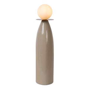 Keramik bordlampe grå, Figaro, med brytare
