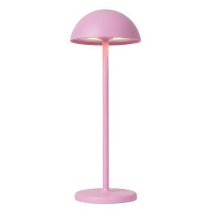 Lyserød udendørs bordlampe retro, Joy, 1,5W, 3000K LED, IP54, med beröringsdimmer