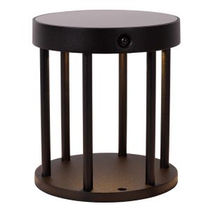 Sort solcelle bordlampe udendørs modern, Jackson, 2W, 2700K LED, IP54