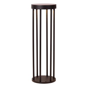 Sort udendørslampe gulvlampe solcelle modern, Jackson, 2W, 2700K LED, IP65, 3 trins lysdæmper