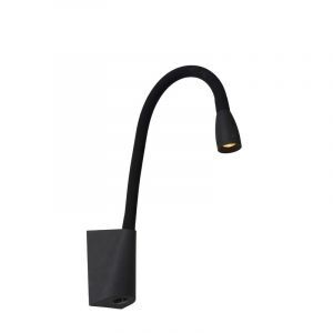 Sort væglampe modern, Galen, 3W, 3000K LED, med brytare