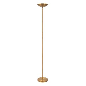 Messing læselampe gulv modern, Zenith, 20W, 3000K LED, med beröringsdimmer