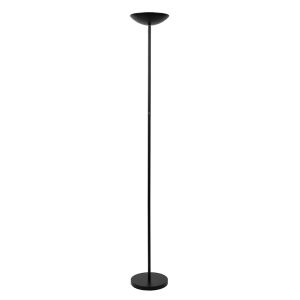 Sort læselampe gulv modern, Zenith, 20W, 3000K LED, med beröringsdimmer