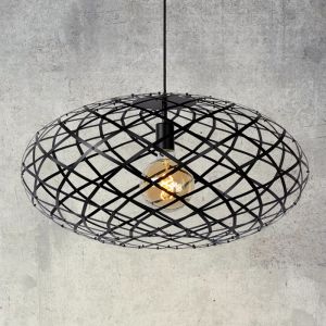 Sort pendel lampe spisebord modern, Wolfram