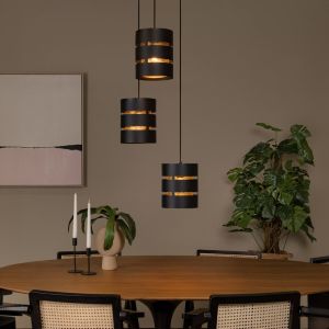 Sort pendler lampe modern, Rosas