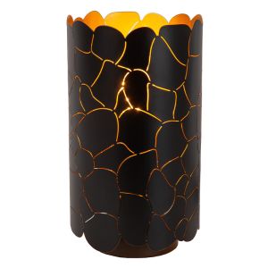 Sort bordlampe modern, Almelo, med brytare