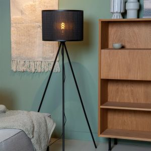 Bambus trebenet gulvlampe sort, Tagalog, med brytare