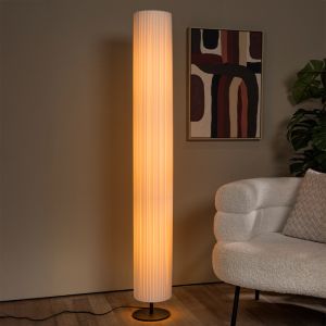 Hvid gulv lampe modern, Fold, med brytare