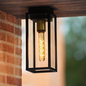Sort udendørslampe klassisk, Laurens, IP54