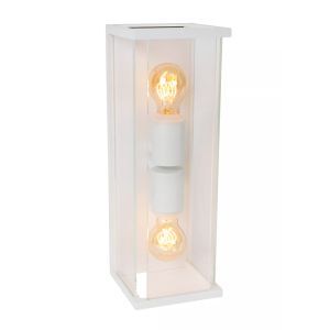 Hvid udendørslampe modern, Claire, IP54