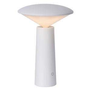 Hvid udendørs bordlampe modern, Jive, 4W, varm til kold hvid justerbar LED, IP44, med brytare