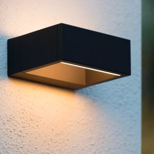 Antracit udendørslampe modern, Goa, 6W, 3000K LED, IP54