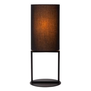 Sort bordlampe rustik, Herman, med brytare
