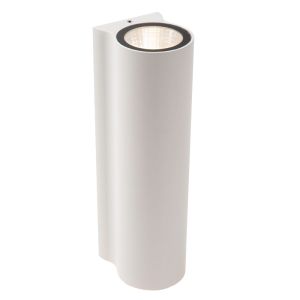 Hvid up down væglampe modern, Akra, 6W, 3000K LED, IP54