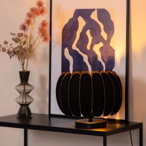 Sort bordlampe modern, Spencer, med brytare