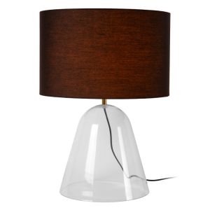 Sort bordlampe modern, Campana, med brytare