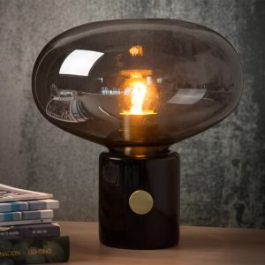 Marmor bordlampe grå, Charlize, med brytare