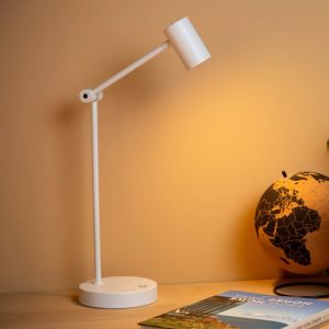 Hvid genopladelige bordlampe modern, Tipik, 3W, 2700K LED, med beröringsdimmer
