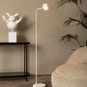 Hvid genopladelige gulvlampe modern, Comet, 3W, 2700K LED, med beröringsdimmer