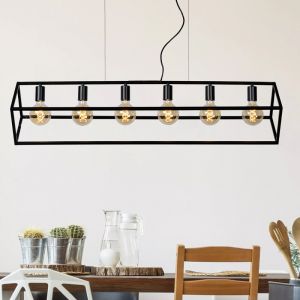 Sort pendler lampe modern, Fabian