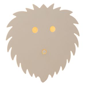 Beige væglampe til børneværelse modern, Charlie, 5W, dim to warm LED, med beröringsdimmer