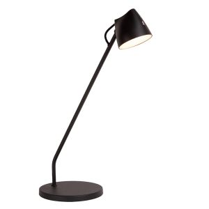 Sort bordlampe rustik, Milne, 6W, 2700K LED, med beröringsdimmer