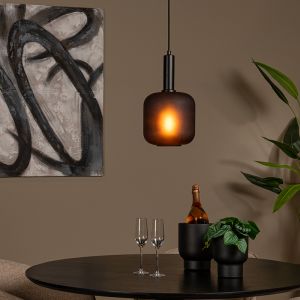 Sort pendler lampe modern, Eloise