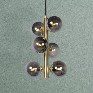 Guld pendler lampe retro, Tycho