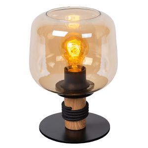 Rav bordlampe retro, Ilona, med brytare